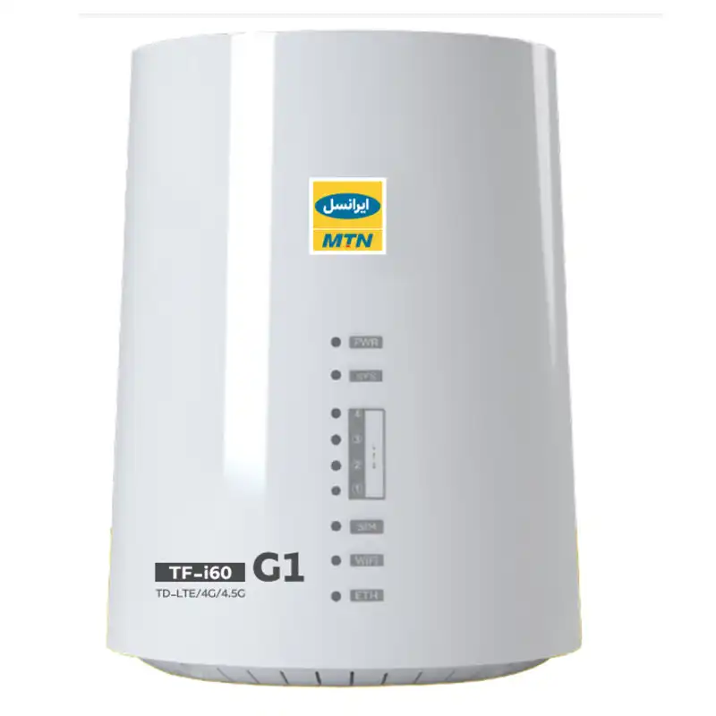مودم 4G/TD-LTE ایرانسل مدل TF-i60 G1 به همراه سیم دوقلو و 400 گیگ بایت اینترنت شش ماهه
