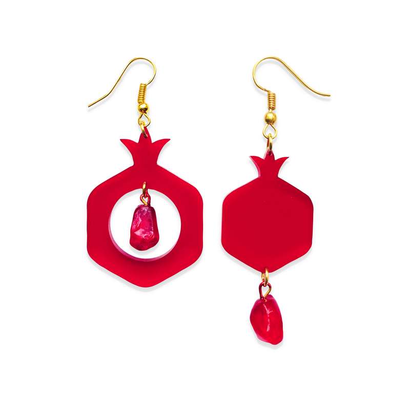 گوشواره دخترانه طرح انار یلدا کد 003 گوشواره دخترانه طرح انار یلدا کد 003