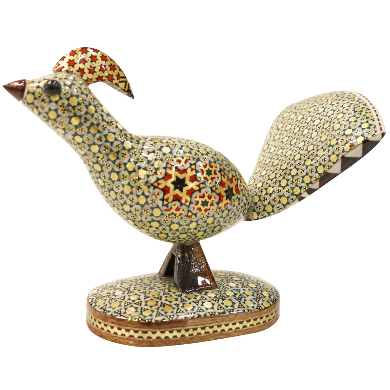 سرمه دان خاتم کاری مدل طاووس کد 15gr