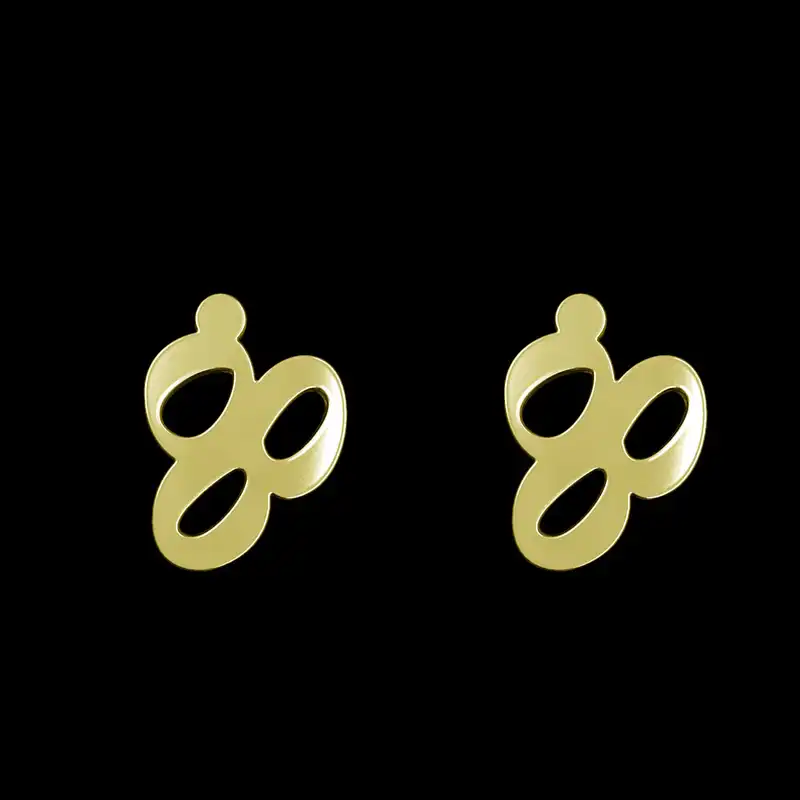 گوشواره طلا 18 عیار زنانه مدوپد مدل هندسی کد GA1-16155