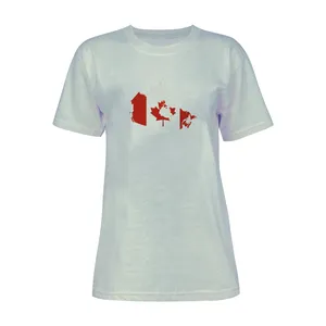 تی شرت آستین کوتاه زنانه مدل کانادا کد L110 رنگ طوسی