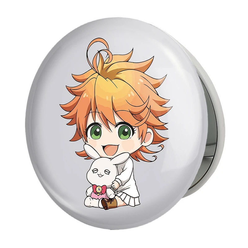 آینه جیبی خندالو طرح نورلند انیمه ناکجا آباد موعود Promised Neverland مدل تاشو کد 10111 