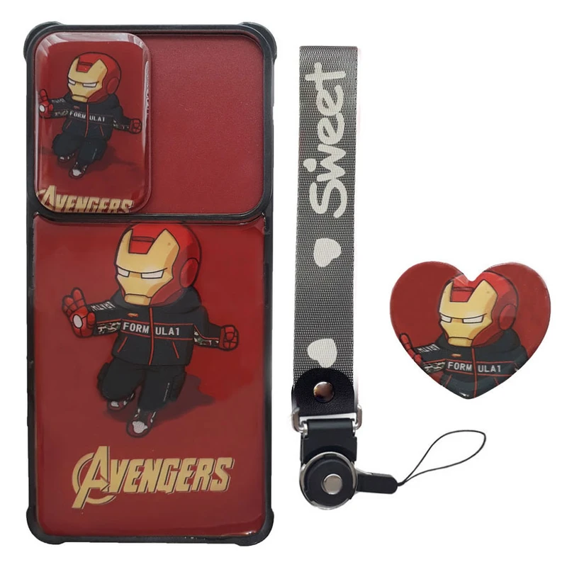 کاور کد A7324 مناسب برای گوشی موبایل سامسونگ Galaxy A32 4G به همراه پایه نگهدارنده و بند