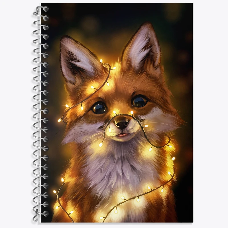 دفتر زبان 50 برگ خندالو مدل سه خط طرح روباه کد F1238