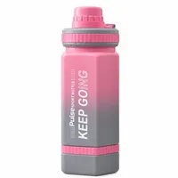 قمقمه ورزشی مدل KEEP GOING با طراحی چهارگوش و دسته حمل آسان، درب پیچی و گنجایش 1300 میلی&zwnj;لیتر