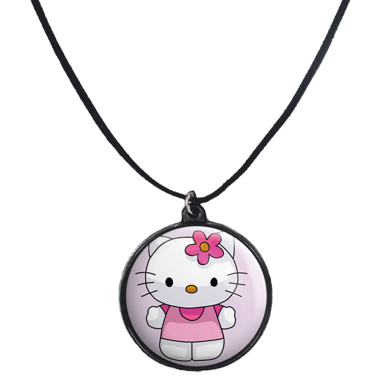 گردنبند پرمانه طرح کیتی کد pmb.22545 مدل دو طرفه