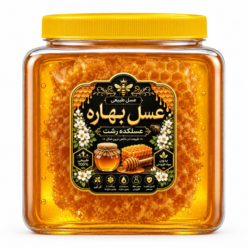 عسل طبیعی گون موم دار - ۱۰۰۰ گرم