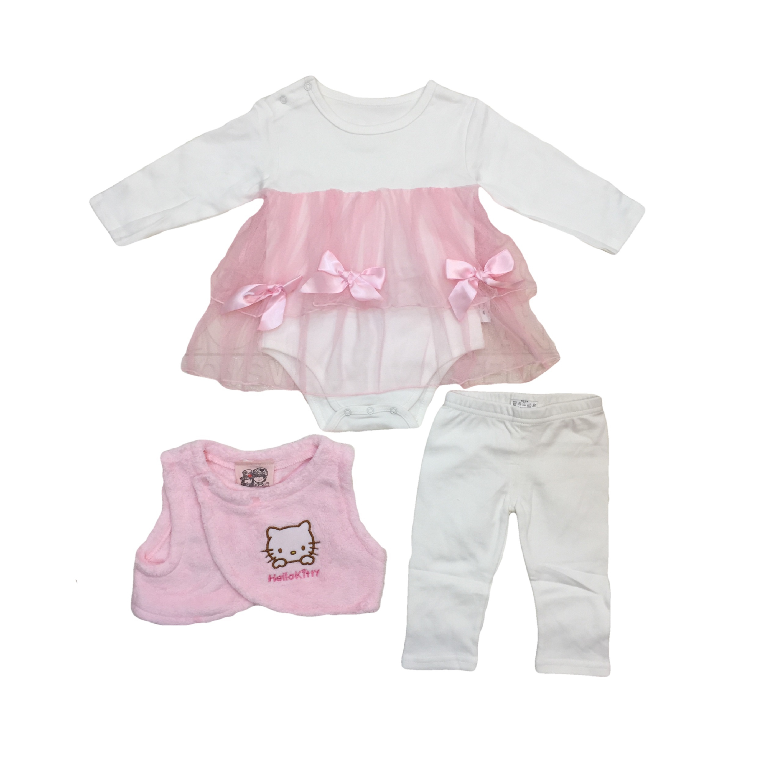 ست سه تکه نوزادی هلو کیتی مدل NBN