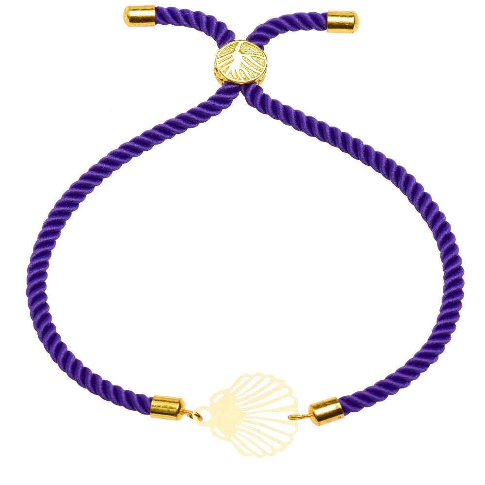 دستبند طلا 18 عیار زنانه کرابو طرح صدف مدل kr10019 -  - 1