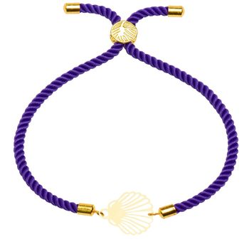 دستبند طلا 18 عیار زنانه کرابو طرح صدف مدل kr10019