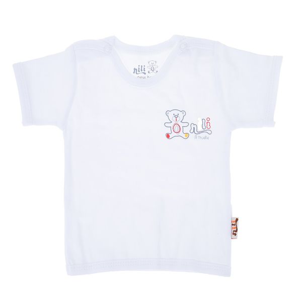 تی شرت آستین کوتاه نوزادی نیلی مدل Little Bear تی شرت آستین کوتاه نوزادی نیلی مدل Little Bear
