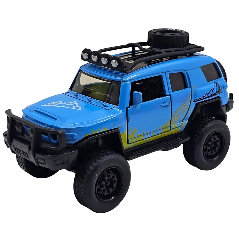 ماشین بازی ناب سل مدل تویوتا اف جی کروزر فلزی چراغدار موزیکال عقب کش Toyota FJ Cruiser Metal Musical Lighted Game Machine