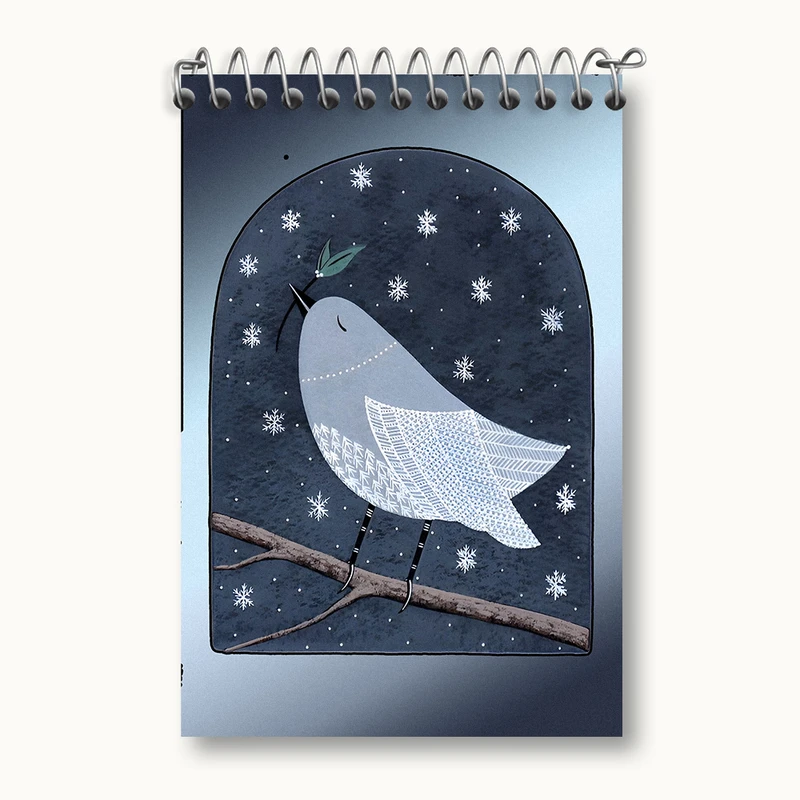 دفتر یادداشت 50 برگ خندالو طرح پرنده ی بامزه کد N5691