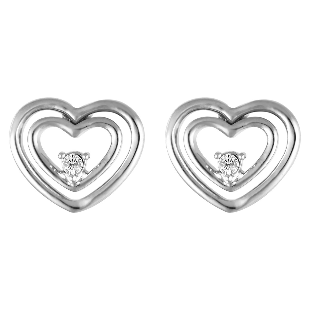 گوشواره میخی الیور وبر مدل Aloha rhod crystal 22285