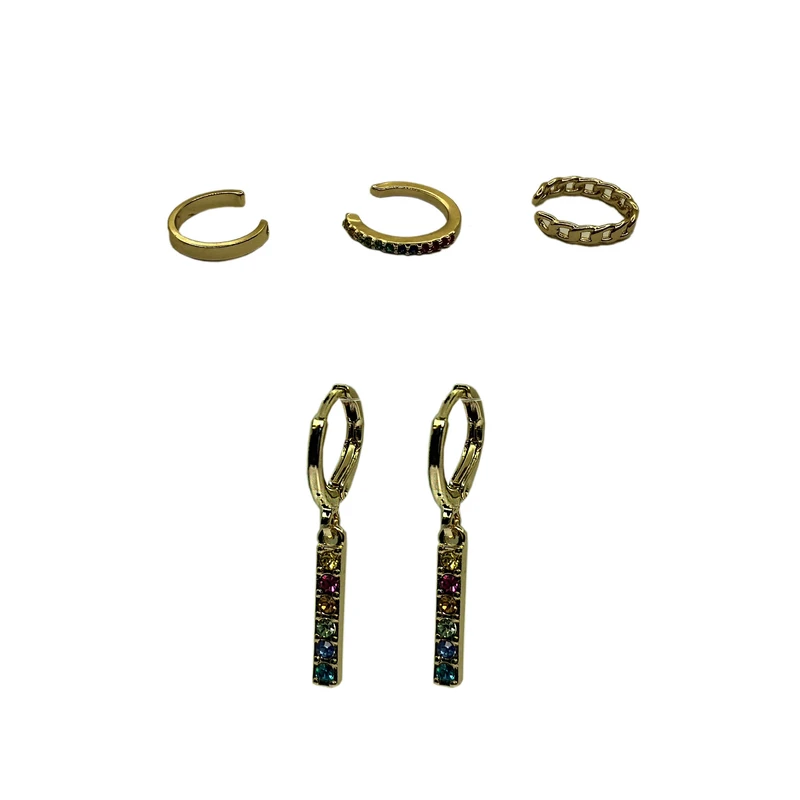 پیرسینگ گوش زنانه تاش مدل ایرکاف مجموعه 5 عددی