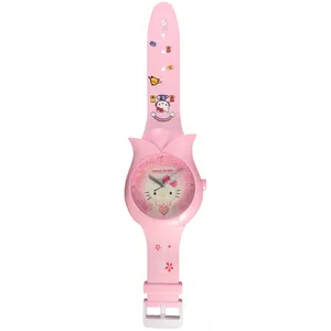 ساعت دیواری کودک مدل کیتی طرح ساعت مچی