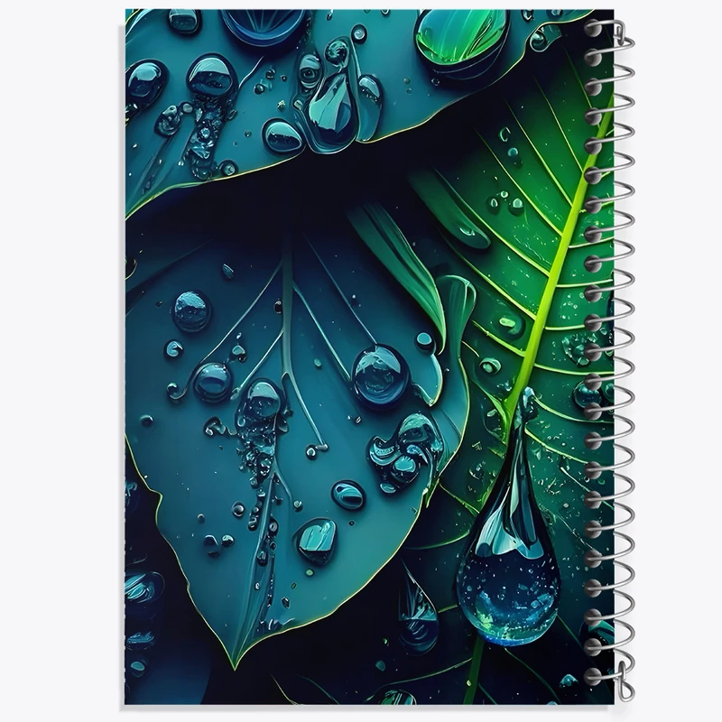 دفتر مشق 100 برگ خندالو طرح برگ سبز کد F5271