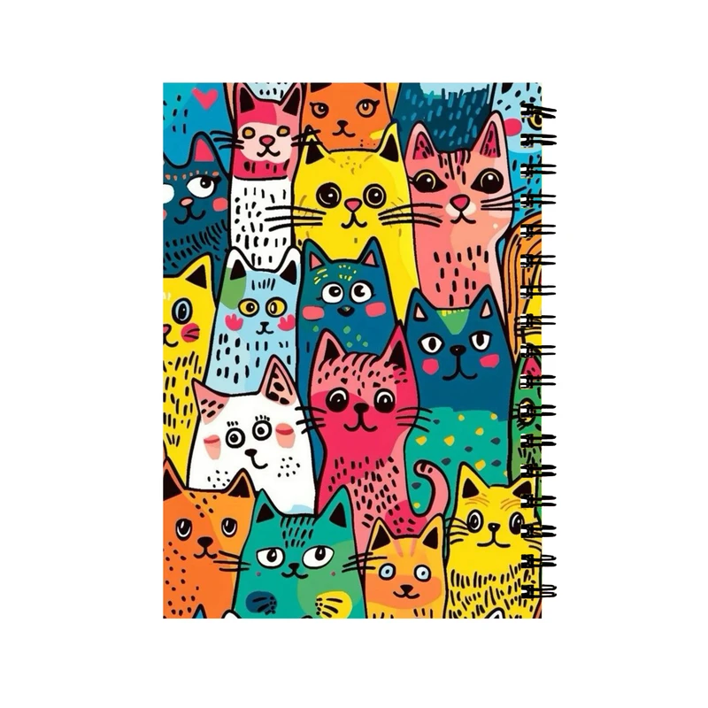 دفتر مشق 60 برگ طرح گربه بامزه کد 56