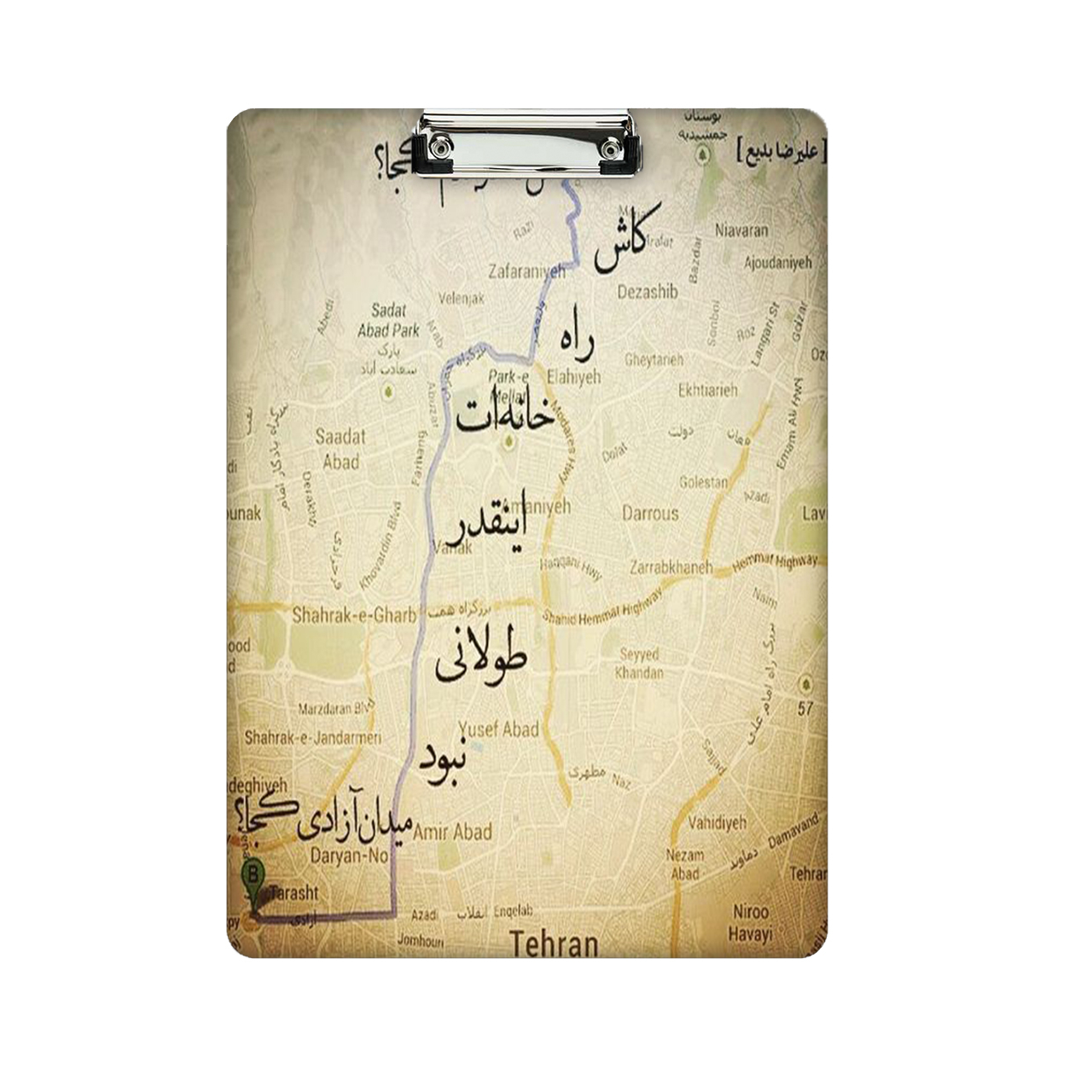 تخته شاسی طرح نقشه کد 1074 سایز A4