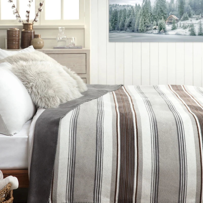 پتو مادام کوکو مدل Belle Striped سایز 200x150 سانتی متر