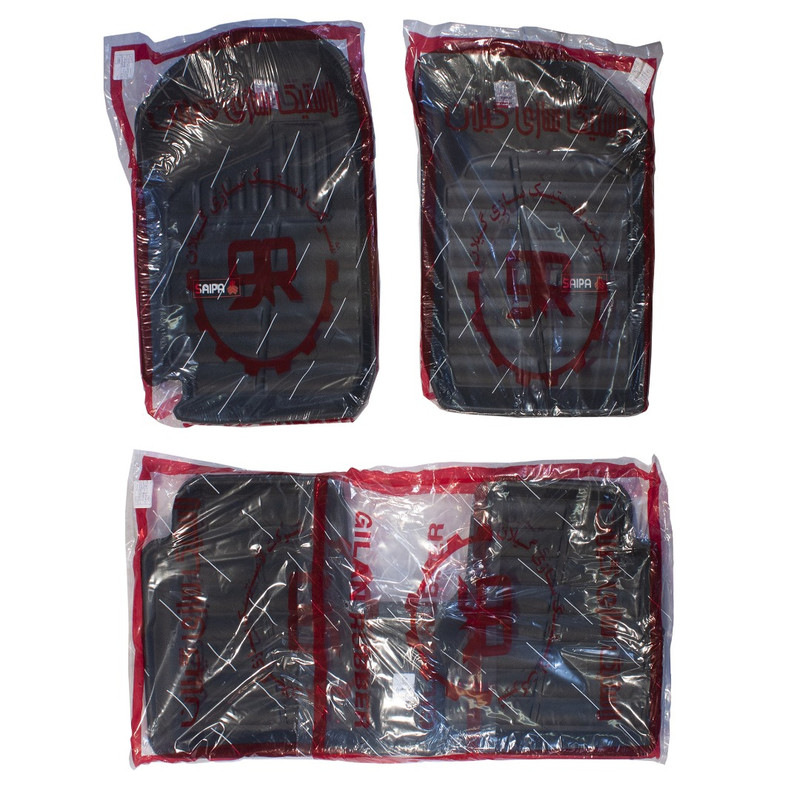 کفپوش سه بعدی خودرو لاستیک گیلان کد 1085 مناسب برای ال 90 به همراه کفپوش صندوق