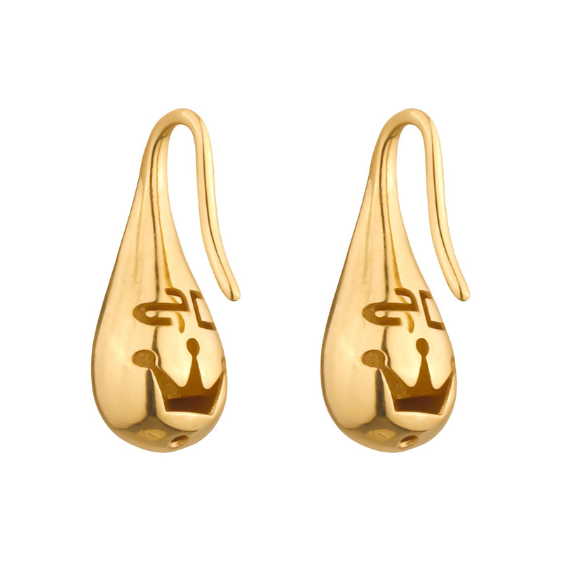 گوشواره عصایی طلا 18 عیار زنانه تاج مدل R366 - 2