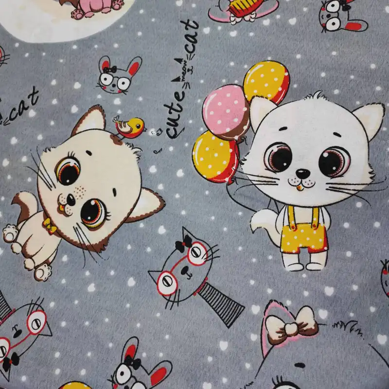 پارچه ملحفه مدل کودک طرح پیشی کد C