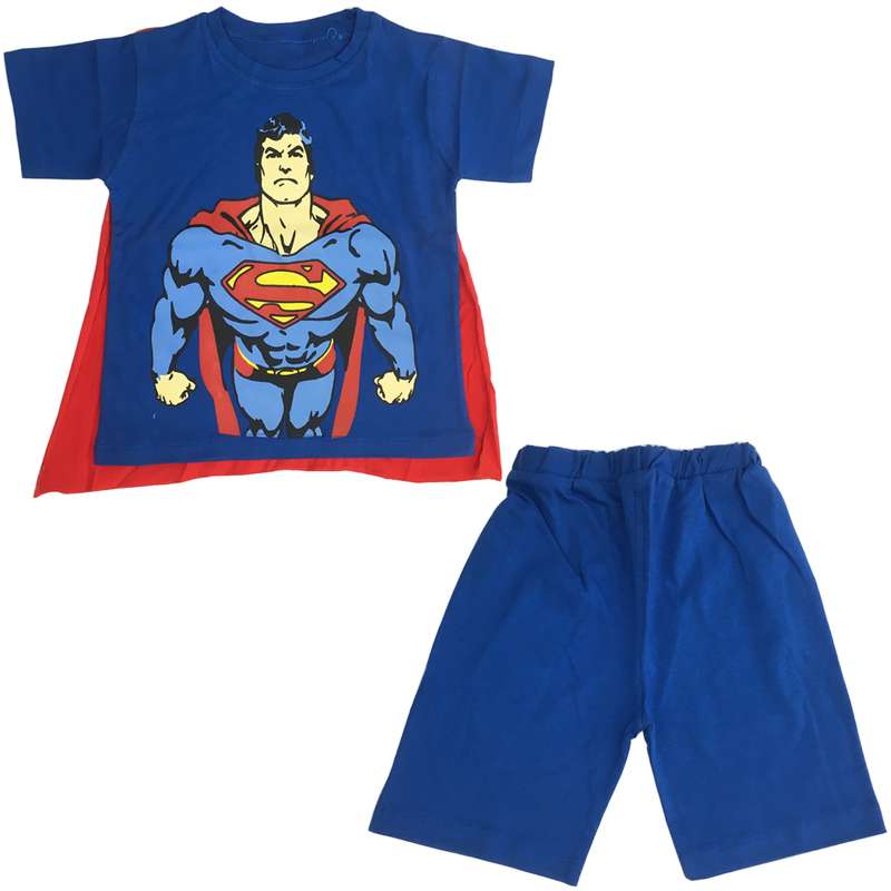ست تی شرت و شلوارک پسرانه مدل superman