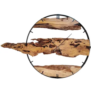 ساعت دیواری مدل روستیک چوبی