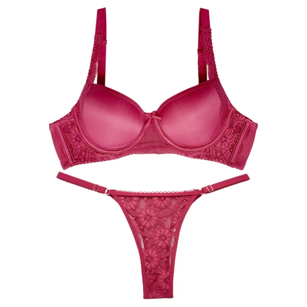 ست شورت و سوتین زنانه شارمین مدل اسفنجی نیم جک کد ZP138.2