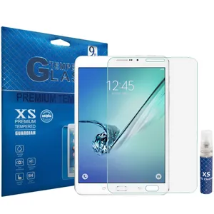 محافظ صفحه نمایش شیشه ای ایکس اس مدل تمپرد مناسب برای تبلت سامسونگ Galaxy Tab S2 8.0 به همراه اسپری پاک کننده صفحه XS