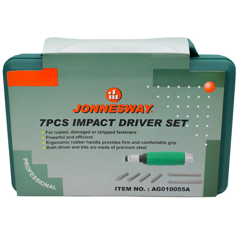 پیچ گوشتی ضربه خور جانزوی مدل AG010055A مجموعه 7 عددی