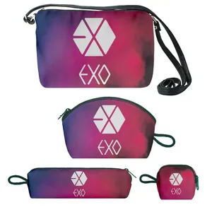 کیف دخترانه طرح exo کد ew2 مجموعه 4 عددی