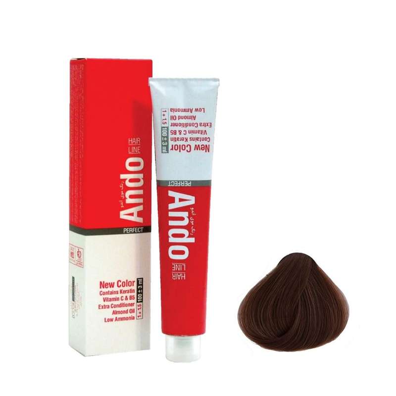 رنگ مو آندو شماره 6 حجم 100 میلی لیتر رنگ بلوند تیره