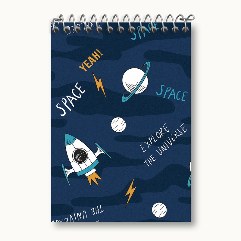 دفتر یادداشت 50 برگ خندالو مدل فضایی کد N507