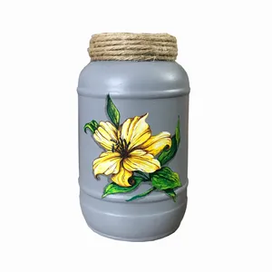 گلدان شیشه ای پاستل گالری مدل تک گل 