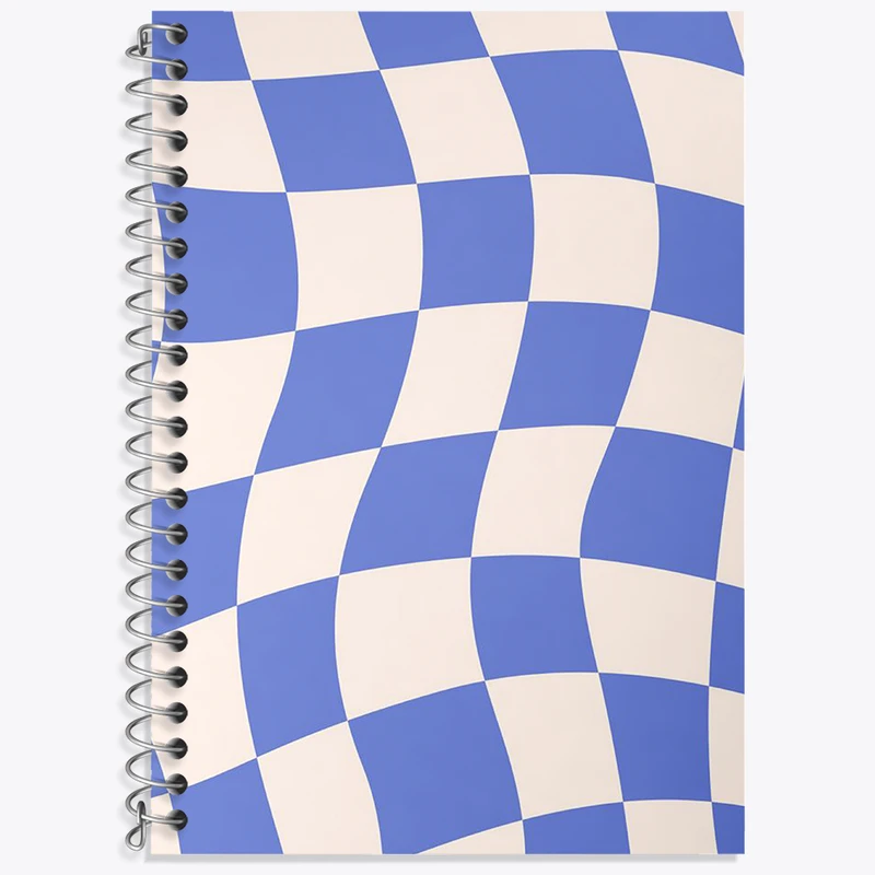 دفتر لغت 50 برگ خندالو طرح چهارخونه آبی کد N2762