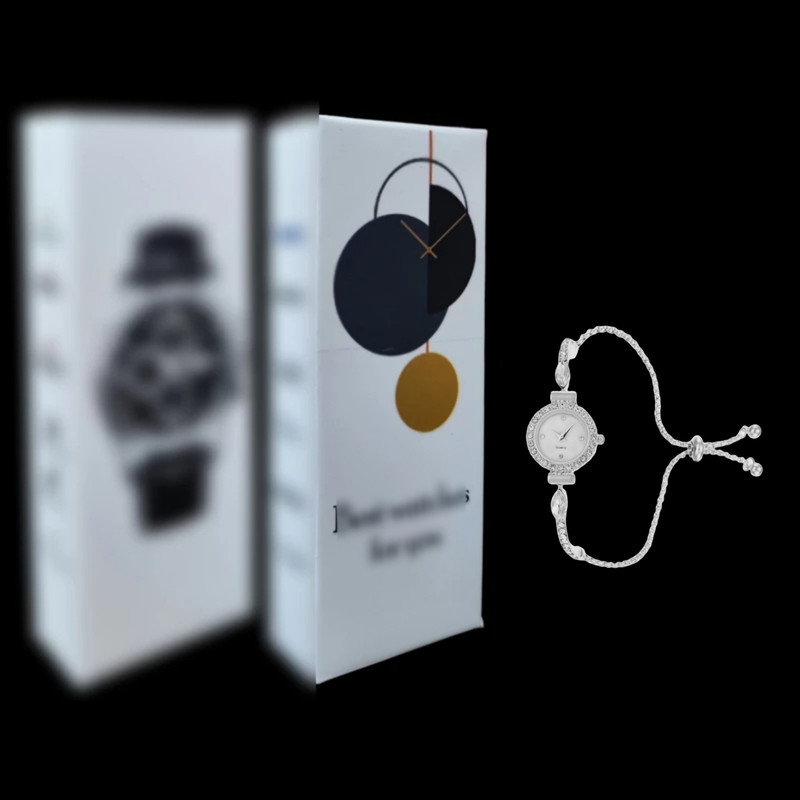 ساعت مچی عقربه ای زنانه مدل  تک نگین بند دستبندی قفل کرواتی کد 012