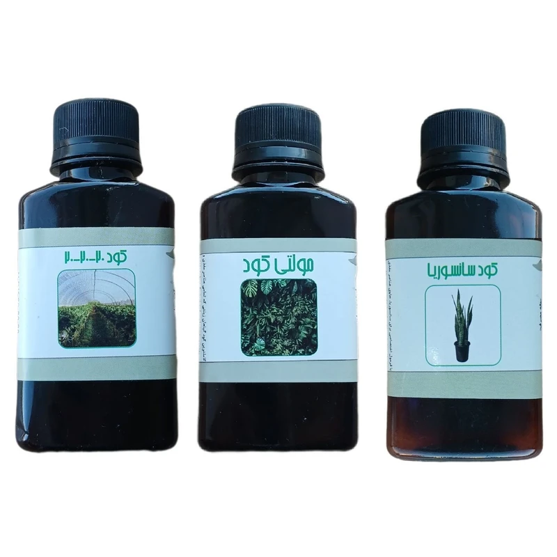 کود مایع کامل سه بیست و کود سانسوریا و مولتی کود مدل life drop حجم 110 میلی لیتر بسته 3 عددی