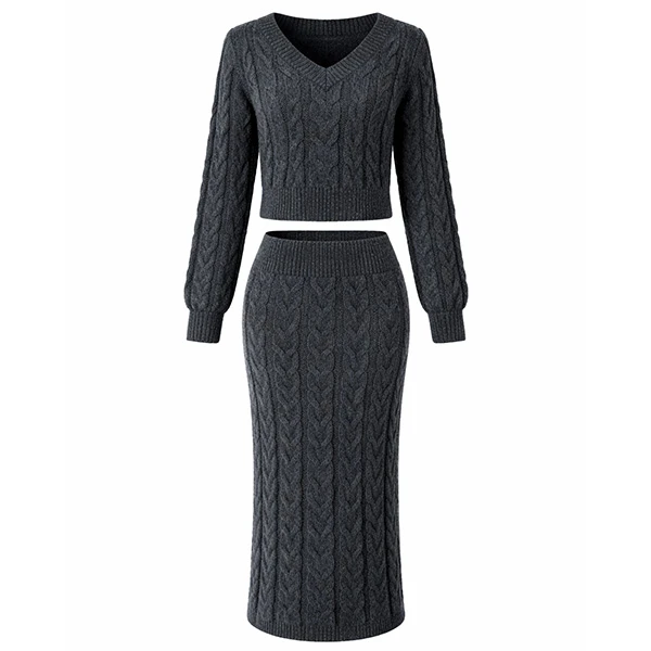 ست پلیور و دامن زنانه مدل 095