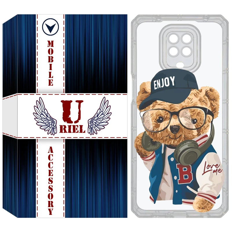 کاور یوریل قاب مدل Clear کد 35 طرح تدی مناسب برای گوشی موبایل شیائومی Redmi Note 9S / Note 9 Pro / Note 9 Pro Max