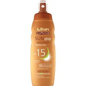 اسپری آفتاب لیلین سان اکتیو مدل Sun Spray With Betacaroten با SPF15 حجم 200 میلی لیتر
