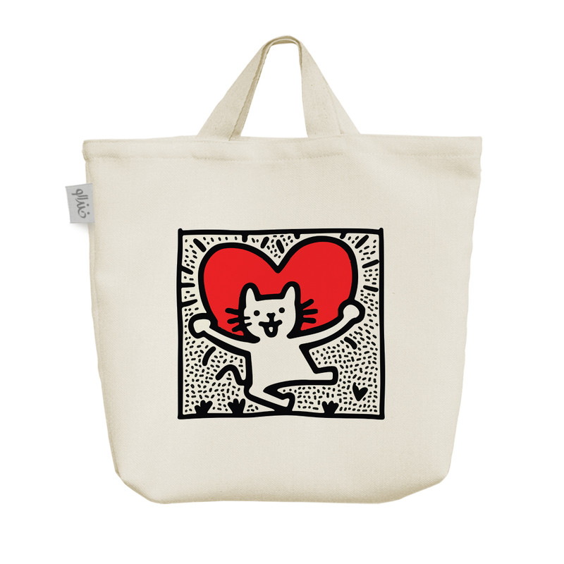 ساک خرید خندالو مدل قلب و گربه کد 8912