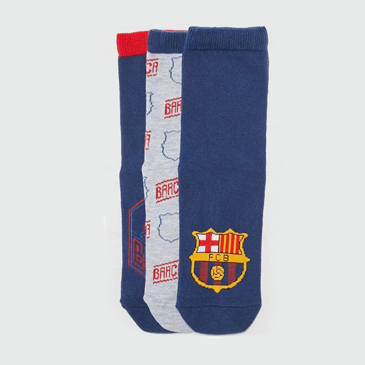 جوراب پسرانه ال سی وایکیکی مدل FC Barcelona2 بسته 3 عددی