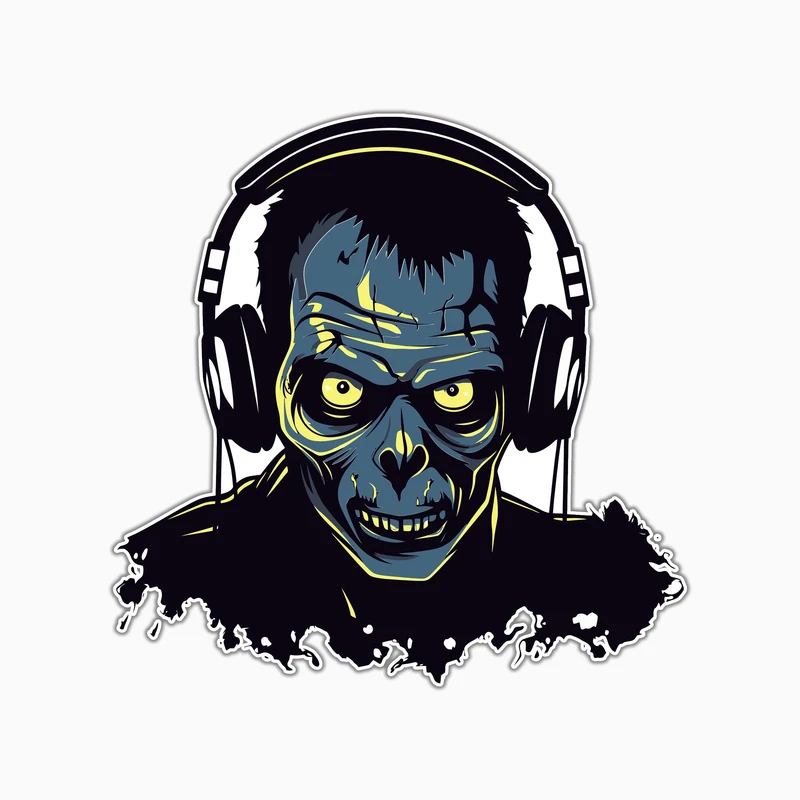 استیکر لپ تاپ و موبایل بووم طرح دیجی زامبی مدل Street Art کد MA126