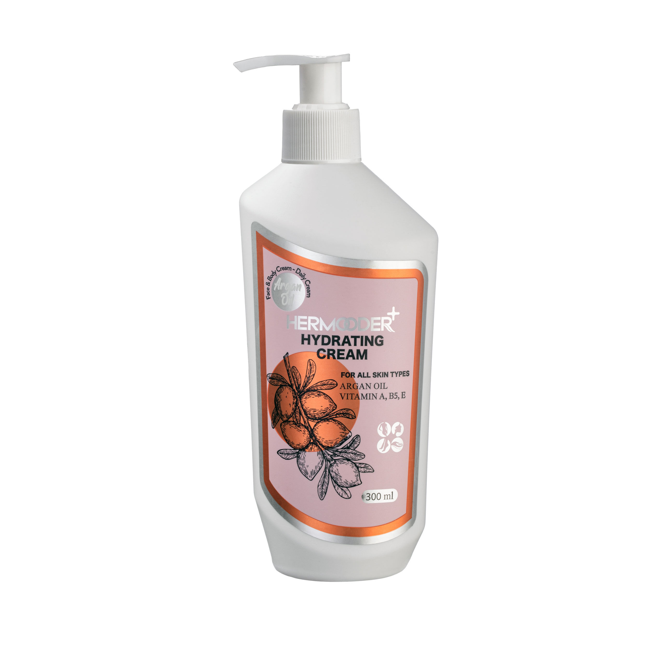 کرم آبرسان هرمودر مدل ARGAN OIL مناسب برای انواع پوست حجم 300 میلی لیتر