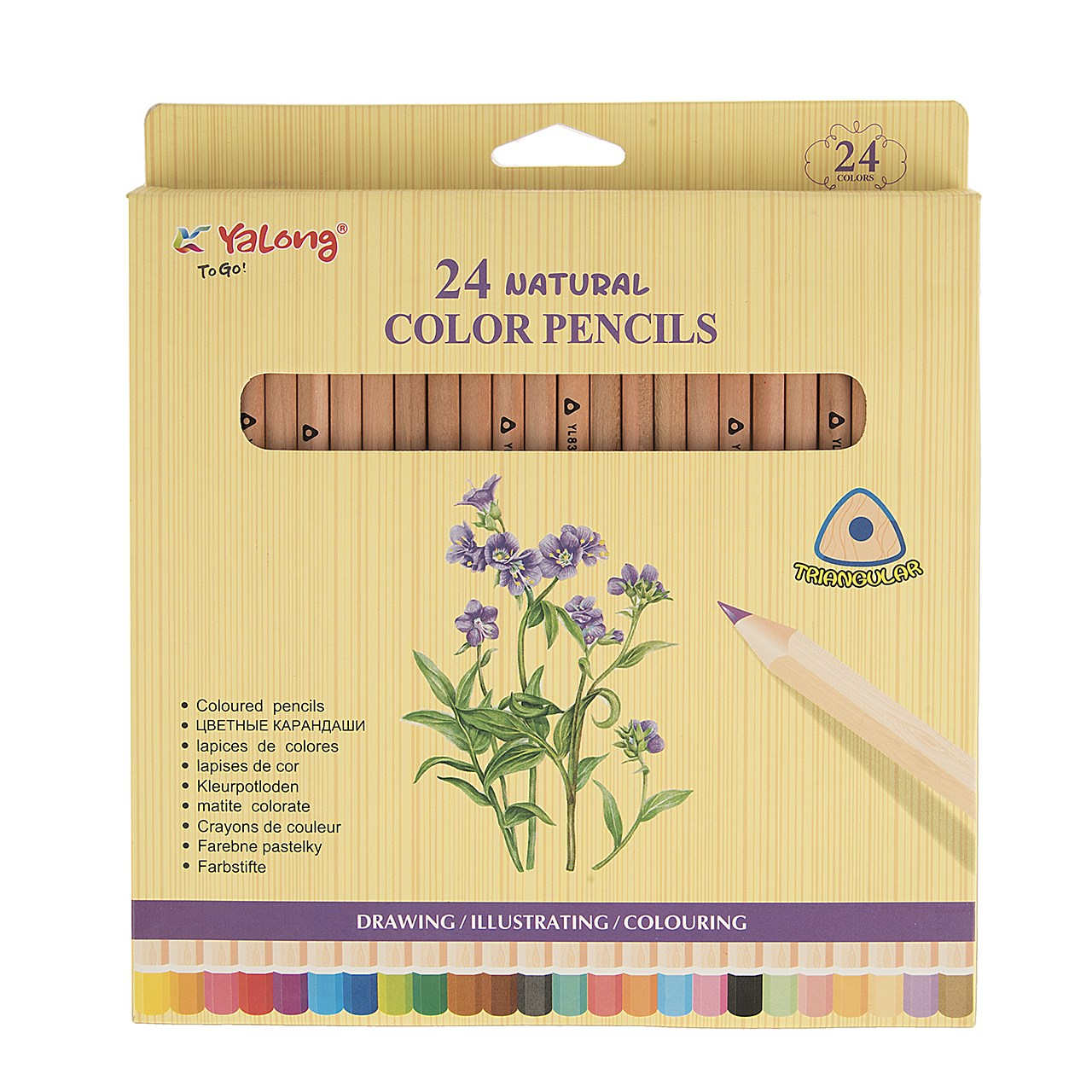 مداد رنگی 24 رنگ یالانگ مدل Natural