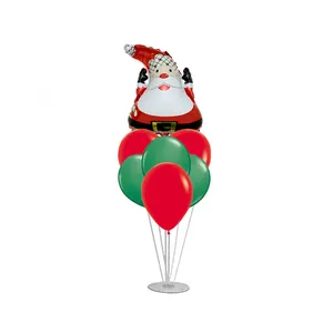 بادکنک سورتک مدل بابانوئل مجموعه 7 عددی به همراه استند