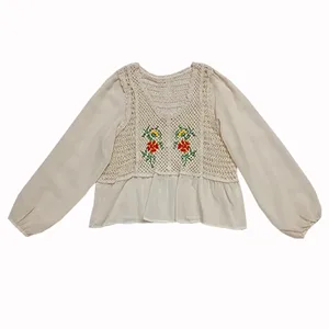 بلوز آستین بلند زنانه مدل کراپ 145