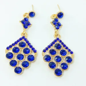 گوشواره زنانه مدل لوزی جواهری